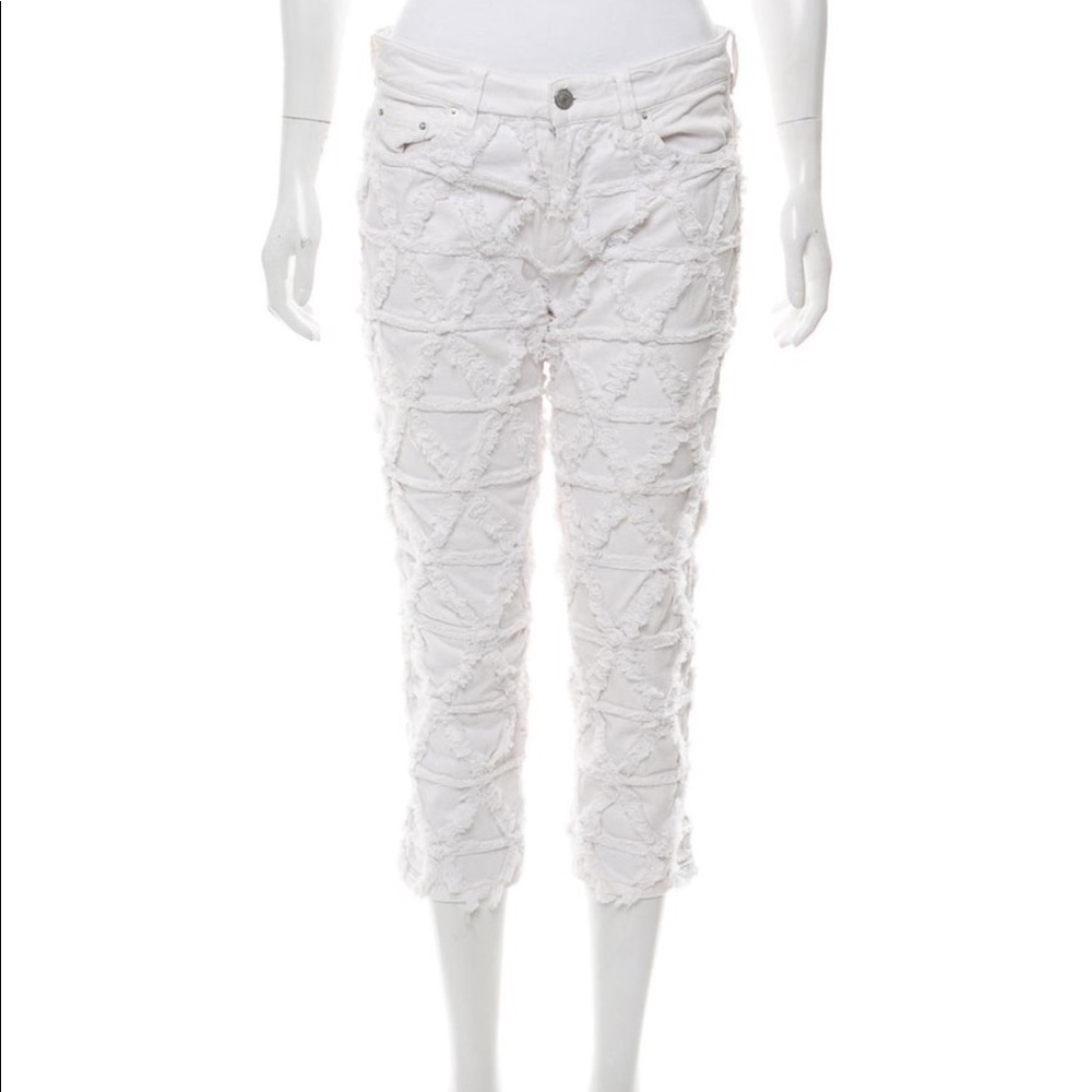 Isabel Marant Mid-Rise Frayed Jeans